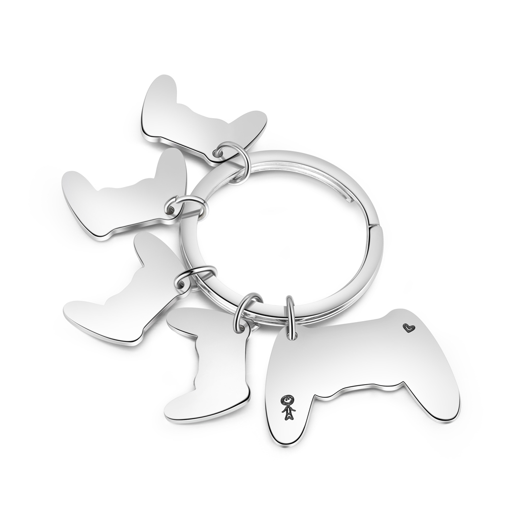 Personalised Keychain Engraved 4 Names Keychain Gifts For Him-Jessemade AU