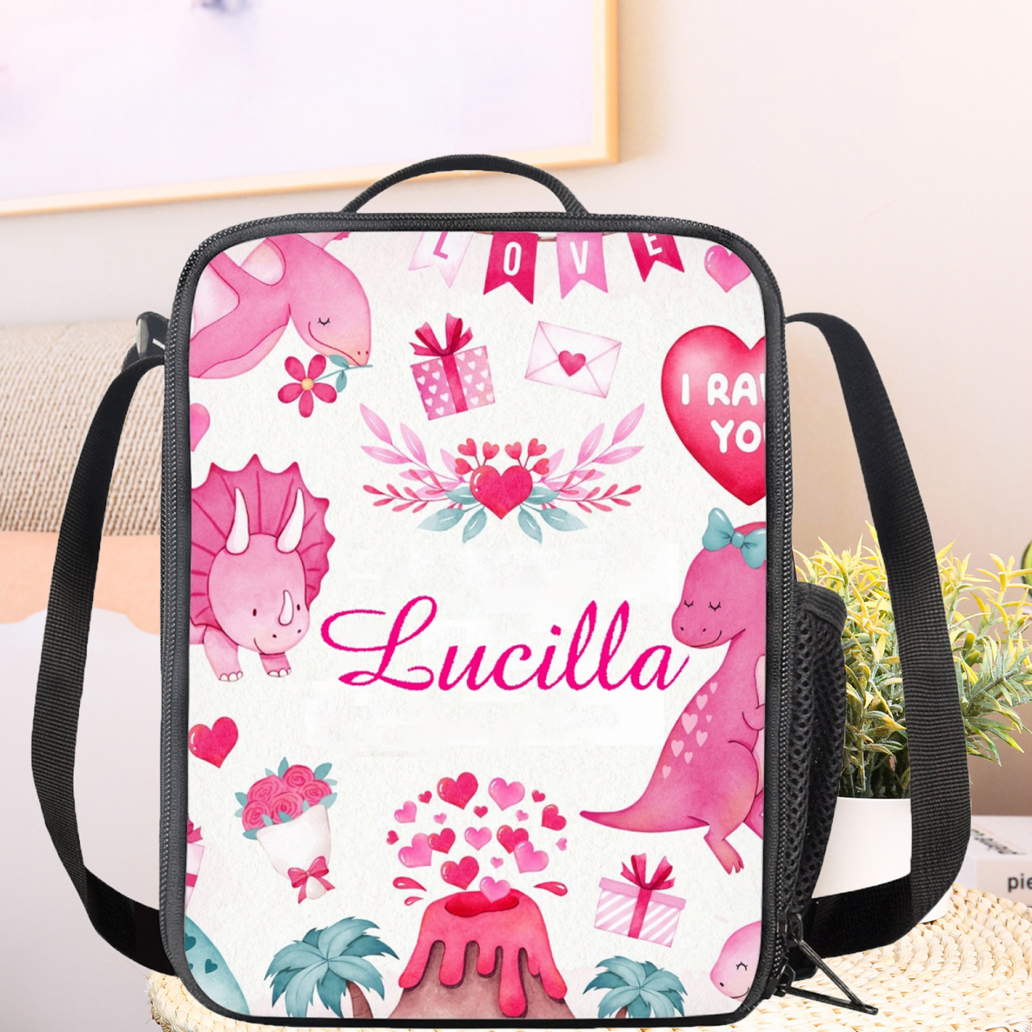 Custom Name Lunch Bag Personalised Cartoon Island Lunch Box  Gifts for Kids-Jessemade AU
