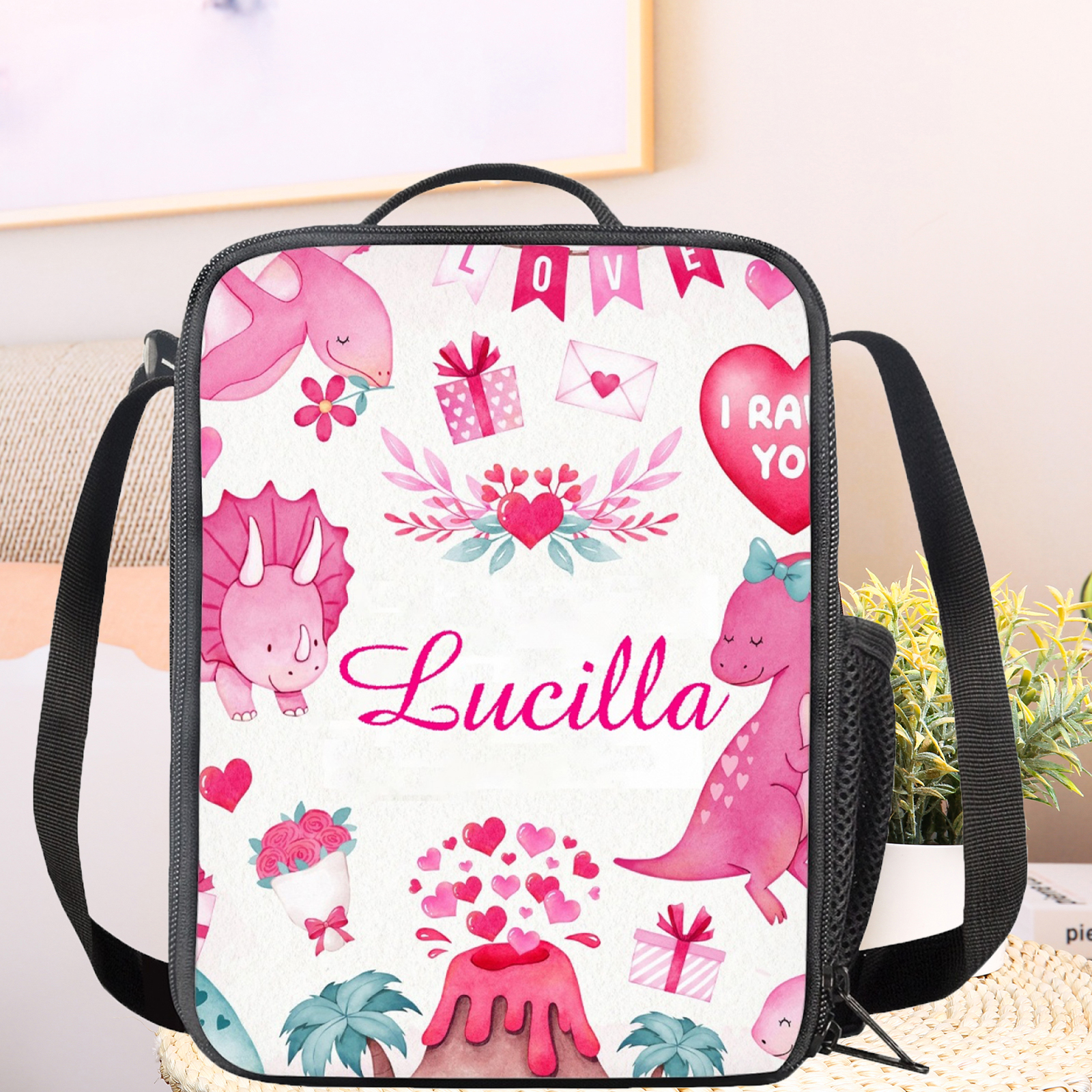 Custom Name Lunch Bag Personalised Cartoon Island Lunch Box  Gifts for Kids-Jessemade AU