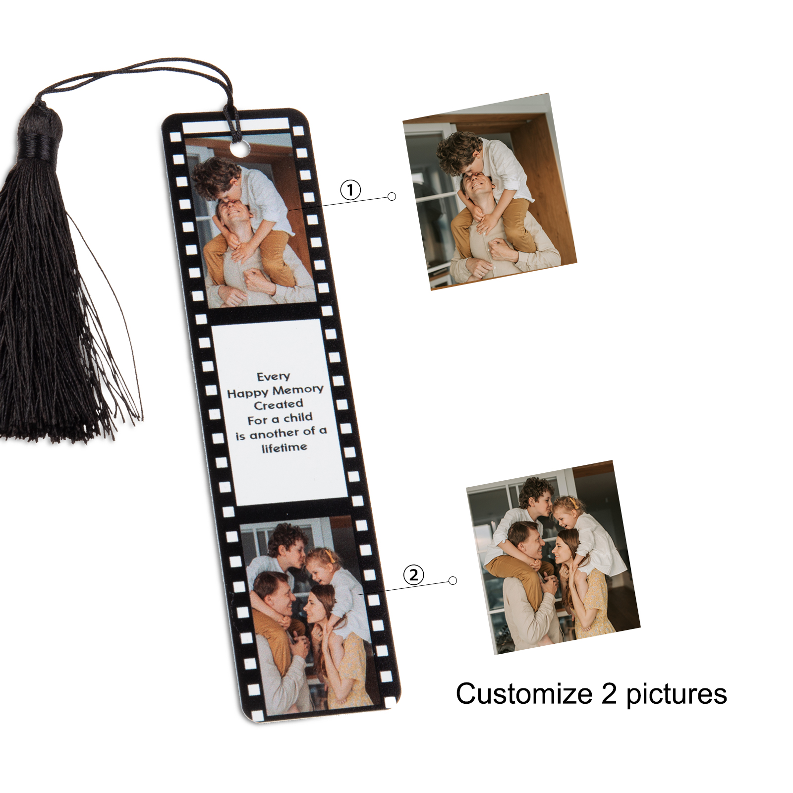 Back to School Gift Personalised Photo Bookmark Custom 2 Photos Gift for Readers-Jessemade AU