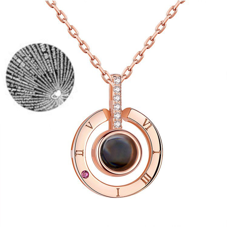 Personalised 100 Languages Projection Necklace Engraved  " I LOVE YOU" Heart Necklace Gifts For Her-Jessemade AU