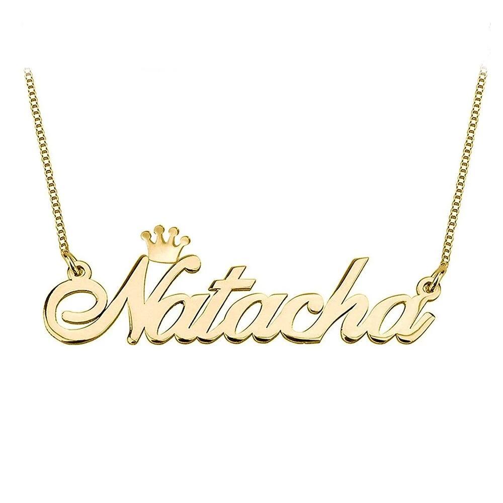 Personalised Crown Necklace Custom 1 Name Necklace Gift For Women-Jessemade AU