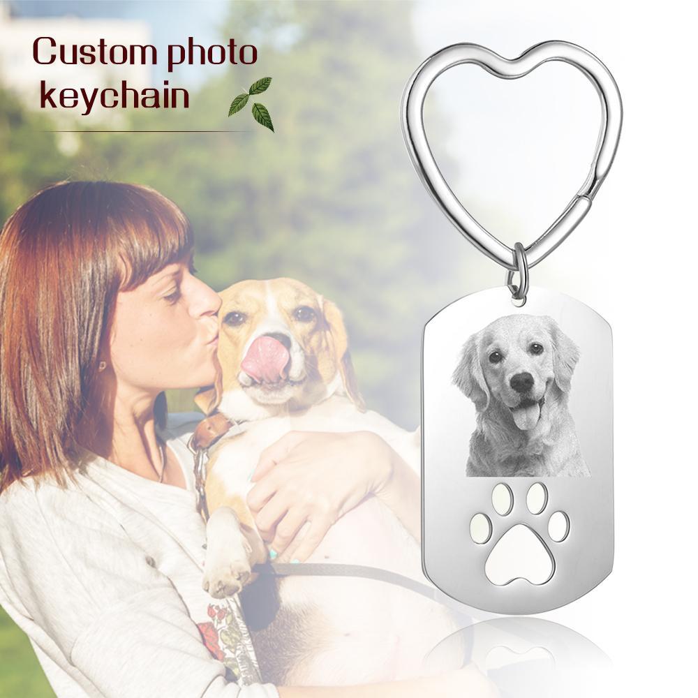 Personalised Keychain Engraved Photo Keychain Dog Tag Gifts For Pet-Jessemade AU