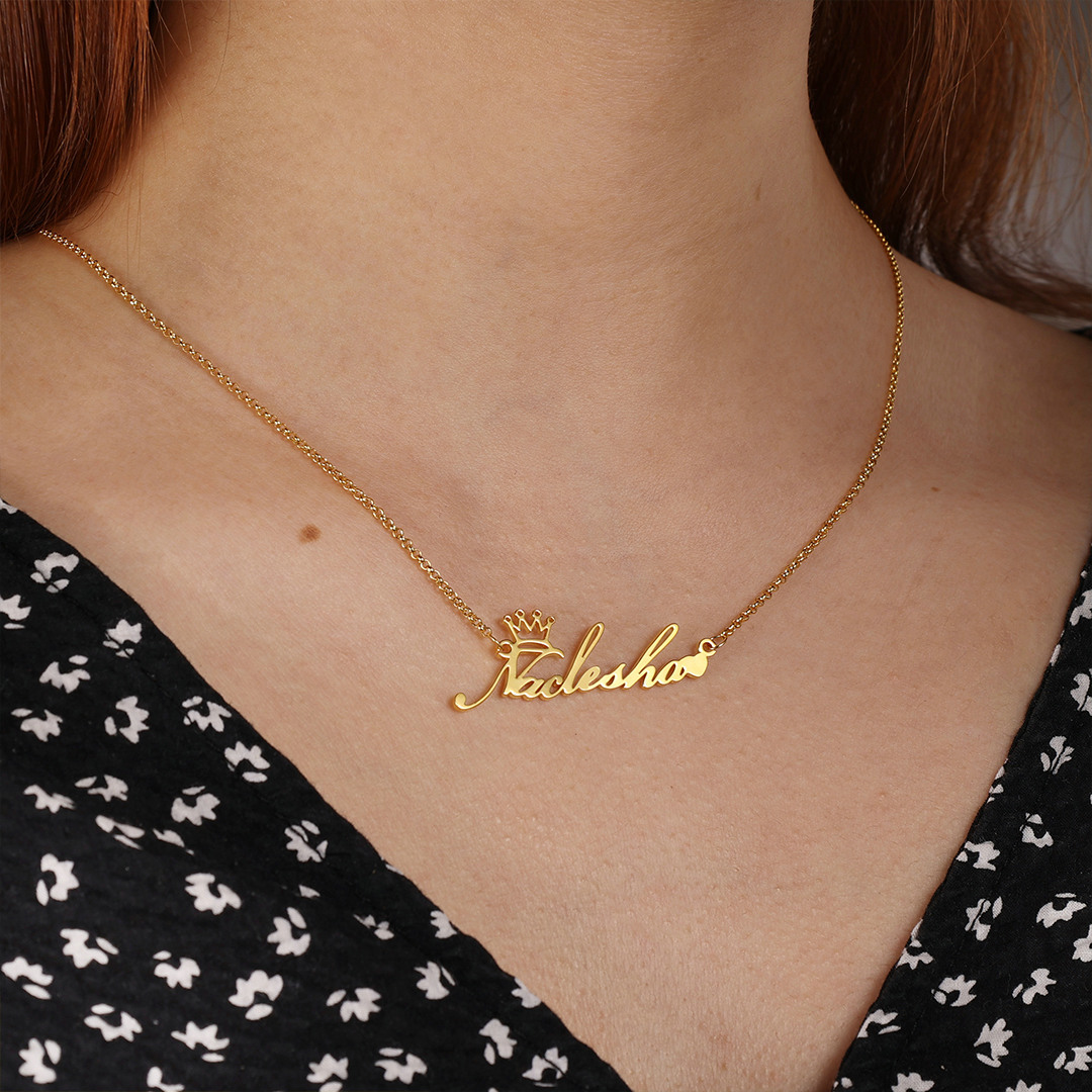 Personalised Necklace Custom 1 Name Necklace Gift For Women-Jessemade AU