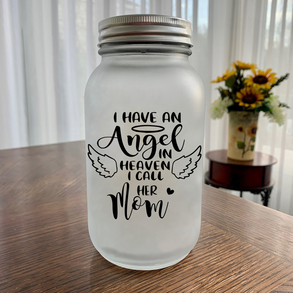 Memorial Jar Night Light "I Have An Angel In Heaven" Memorial Bottle Solar Light-Jessemade AU