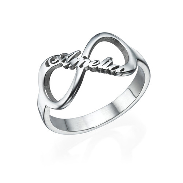 Personalised Infinity Ring Custom 1 Name Ring Best Gift For Women-Jessemade AU