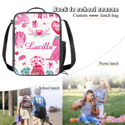Custom Name Lunch Bag Personalised Cartoon Island Lunch Box  Gifts for Kids-Jessemade AU