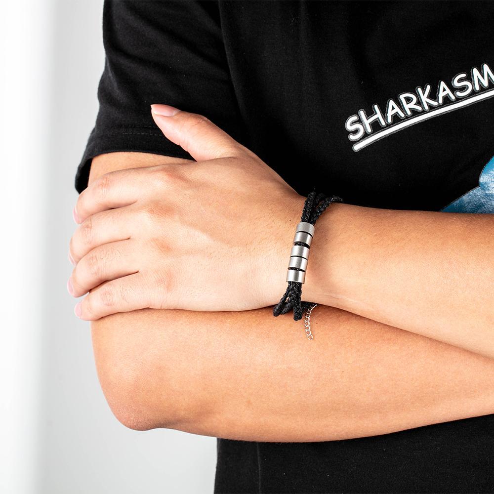 Adjustable Men's Bracelets 4 Beads Gift for Dad-Jessemade AU