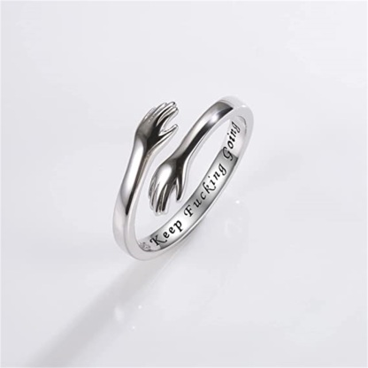 Mother’s Day Gift 2023 Couple Hug Ring Love Style Rings for Her or Him-Jessemade AU