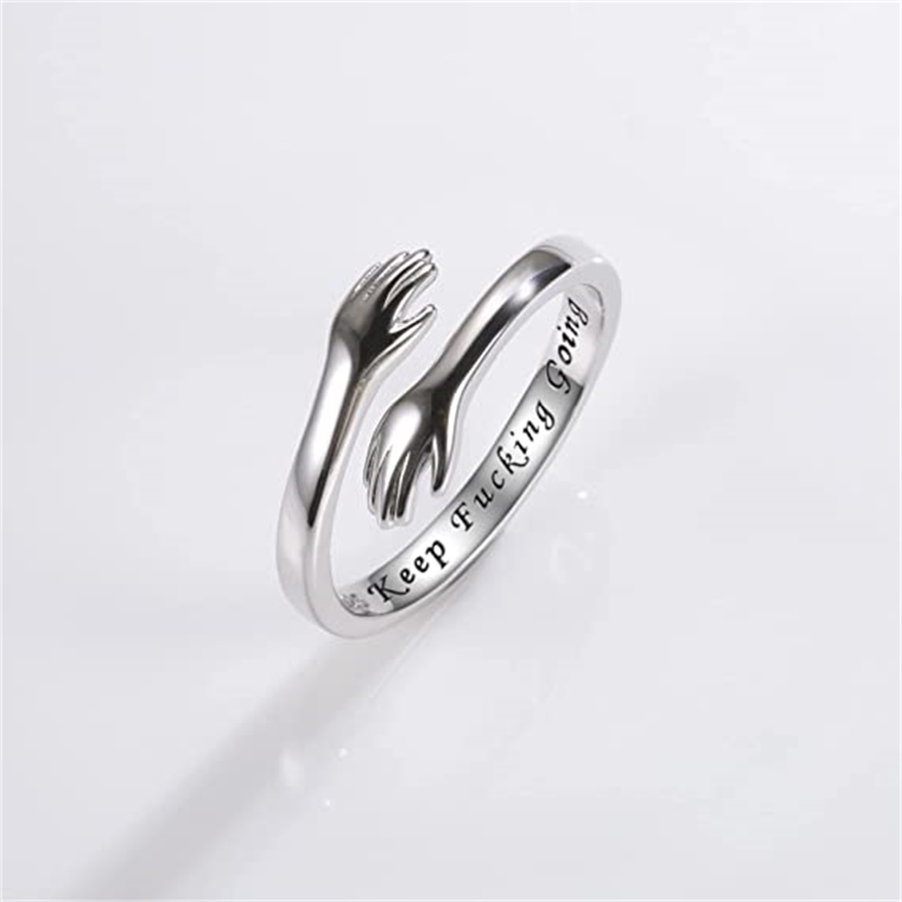 Mother’s Day Gift Couple Hug Ring Love Style Rings for Women Men-Jessemade AU