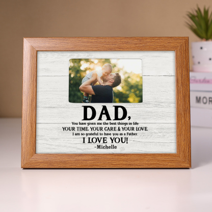 Personalised Father Photo Frames With Light Custom Photos Home Decor Gifts-I am so grateful to have you as a Father-Jessemade AU