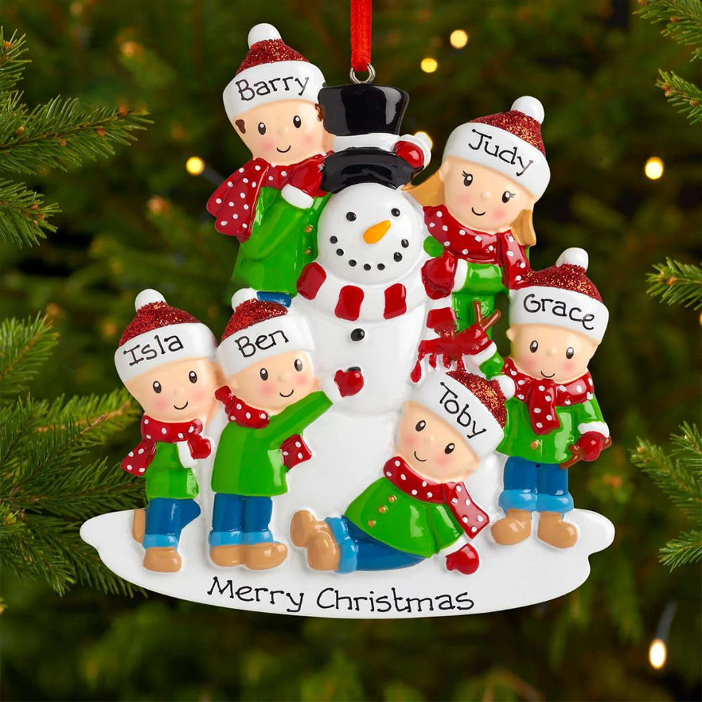 Personalised Family Christmas Ornament Custom 4 Names Hanging Ornament Gifts For Family-Jessemade AU