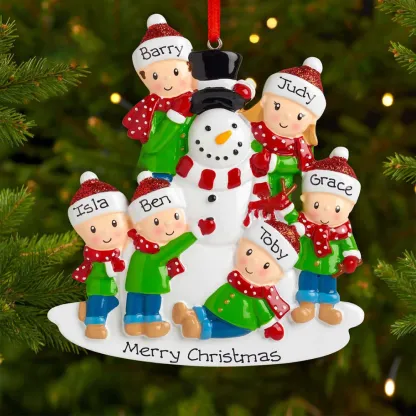 Personalised Family Christmas Ornament Custom 4 Names Hanging Ornament Gifts For Family-Jessemade AU
