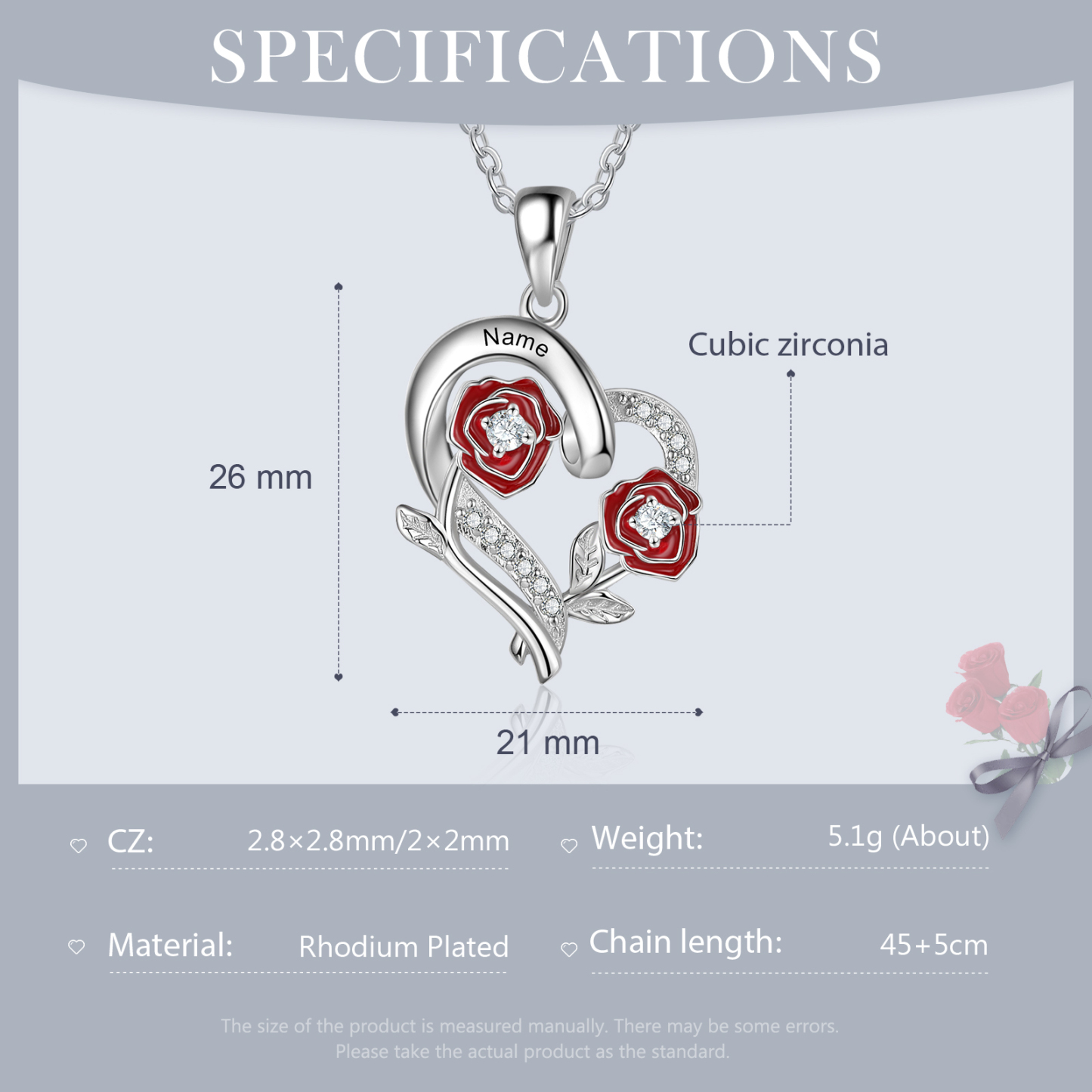 Personalised June Birthflower Necklace With Birthstones Custom 1 Name Necklace For Her-Jessemade AU