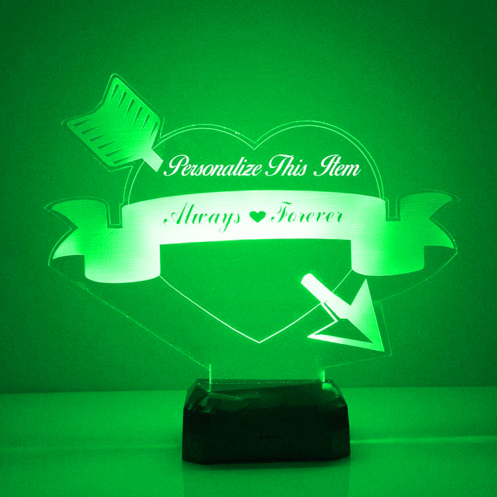Personalised 7 Colours Changing Night Light Custom Name LED Lamp Gifts For Couple-Jessemade AU
