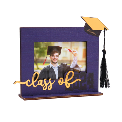Class of 2024 Personalised Graduation Photo Frame Custom Name & Photo Wooden Frame Creative Gifts-Jessemade AU