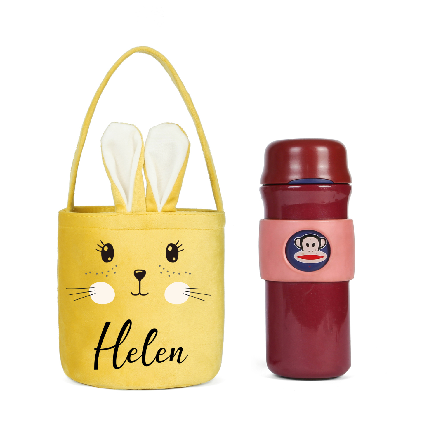 Personalised Bunny Tote Bag Custom Name Bucket Bag Bunny Basket Easter Gifts-Jessemade AU