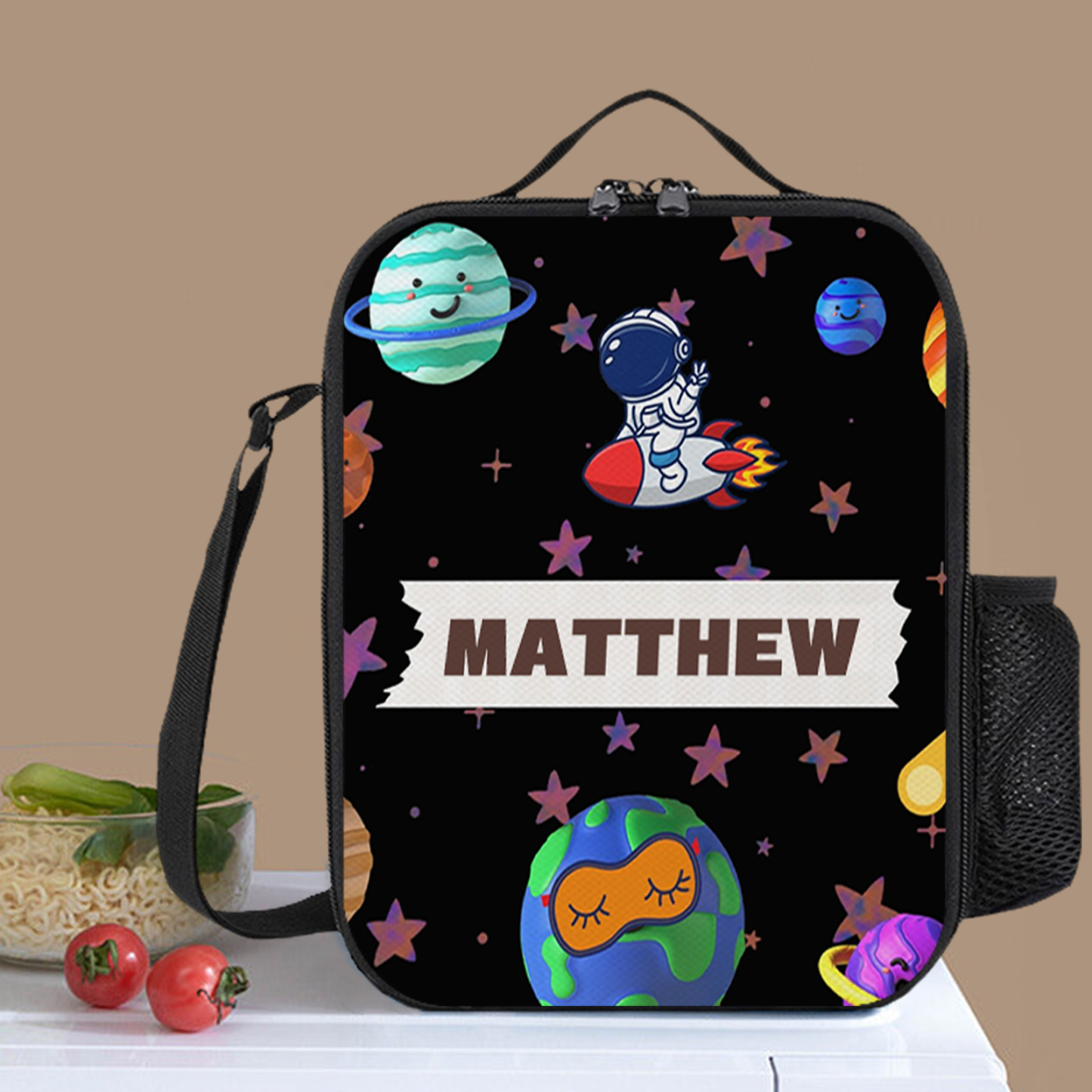 Custom Name Lunch Bag Personalised Moon Lunch Box Gifts for Kids-Jessemade AU