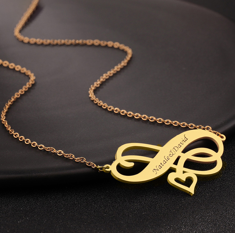 Personalised Heart Necklace Custom Names Necklace Gifts For Her-Jessemade AU