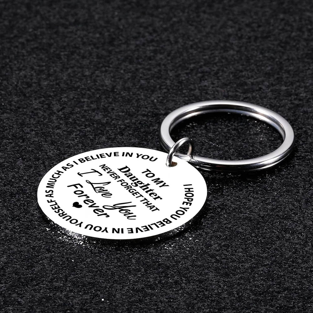 To My Son & Daughter Keyring Custom Photo Keychain "Never Forget That I Love You Forever" Personalised Gifts For Kids-Jessemade AU