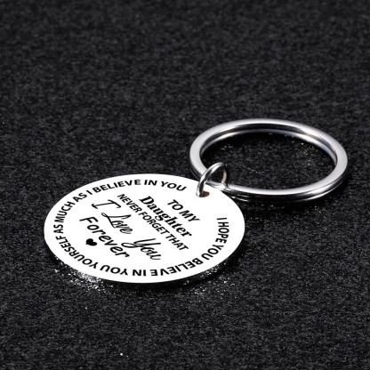 To My Son & Daughter Keyring Custom Photo Keychain "Never Forget That I Love You Forever" Personalised Gifts For Kids-Jessemade AU