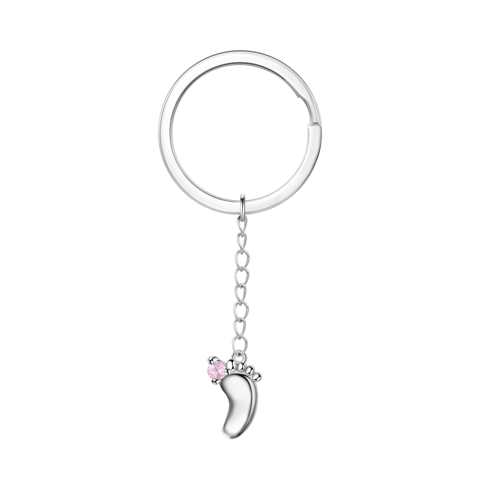 Personalised Baby Feet Keychain With 1 Birthstones Engraved names Keychain Gifts For Mother-Jessemade AU