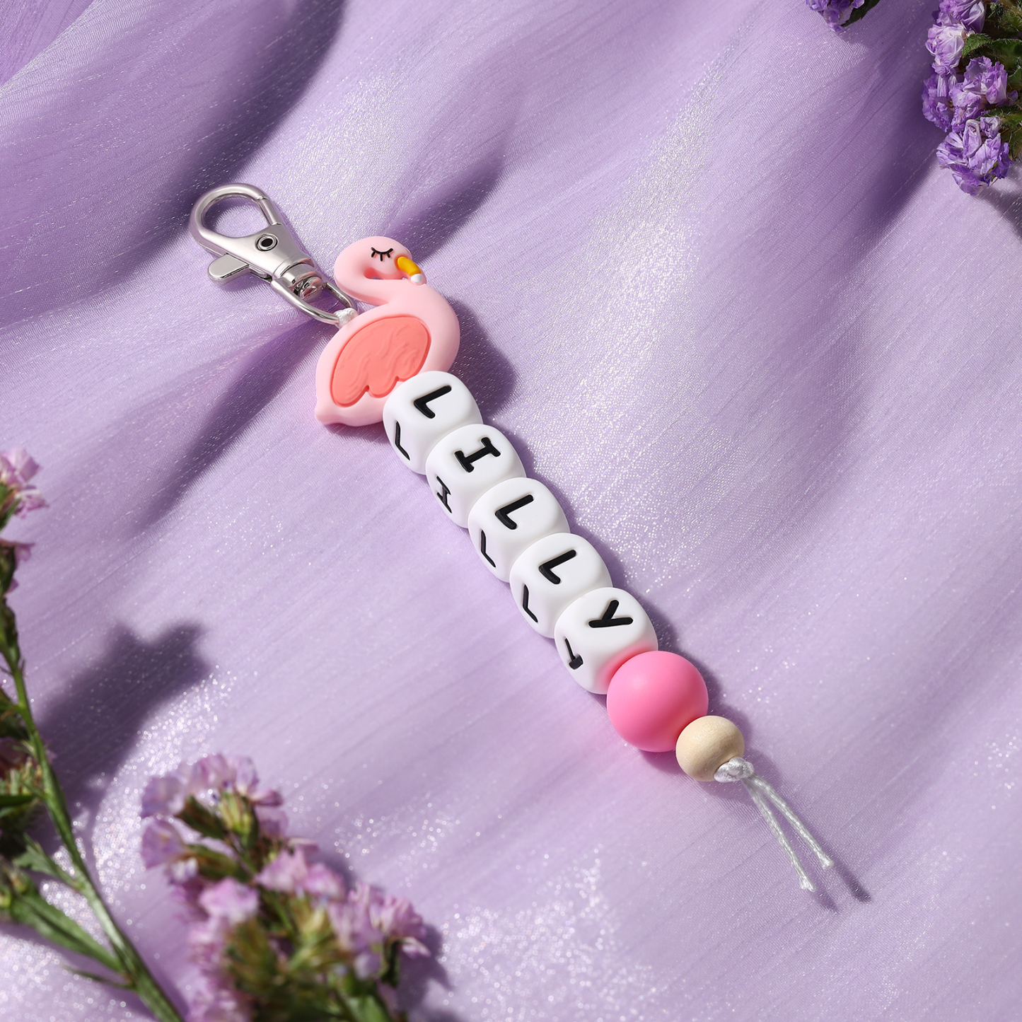 Personalised Name Keychain Custom Name Swan Keychain for kids-Jessemade AU