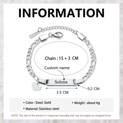 Custom Name Bracelet Personalised Love Bracelet Cuban Chain Bracelet Love Gifts-Jessemade AU