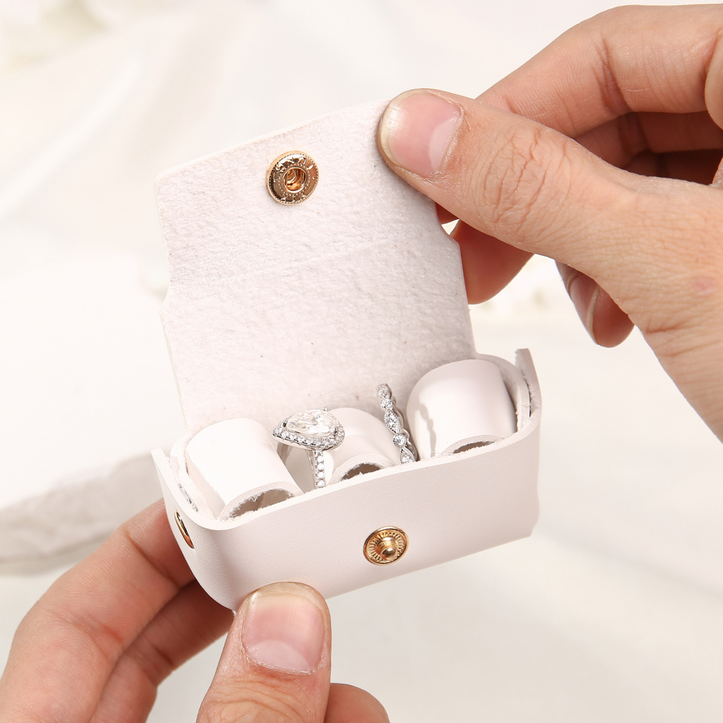 Personalised 2 Names Exquisite Jewelry Box Hold 2 Rings Gift Box Gift Packaging Box-Jessemade AU