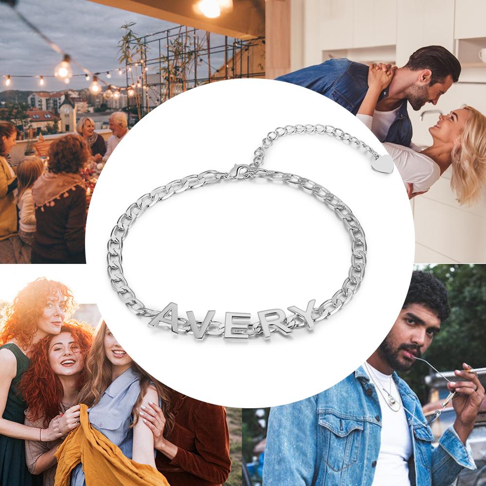 Personalised Bracelet Custom 1 Name Bracelet Gift For Women-Jessemade AU