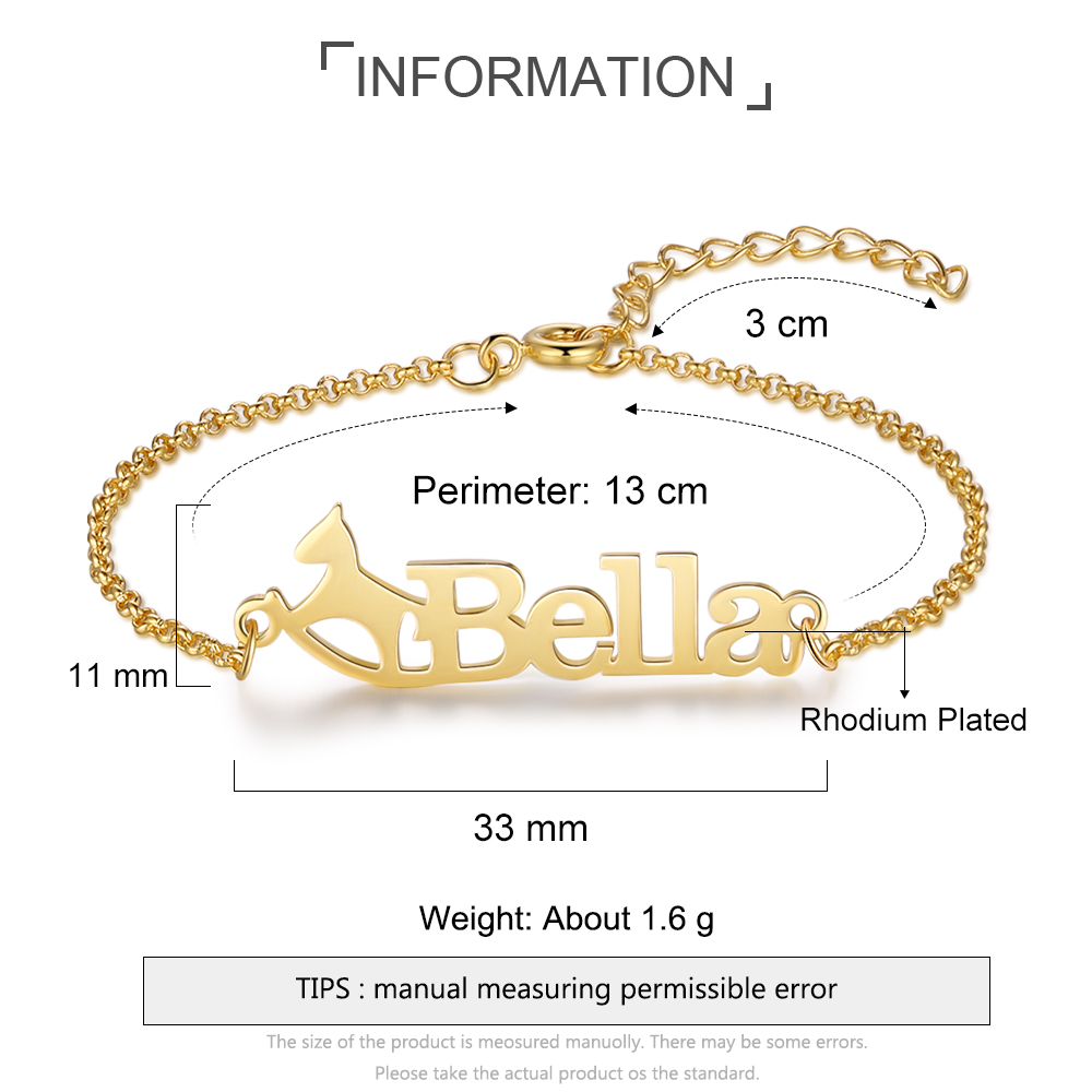 Personalised Name Bracelet Custom Name Trojan Horse Bracelet for Kids-Jessemade AU