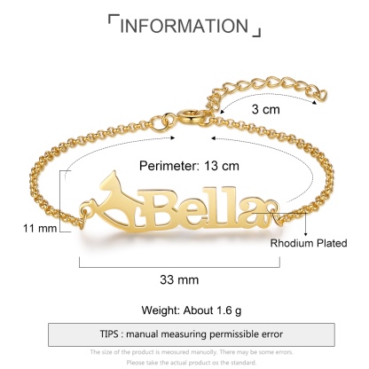 Personalised Name Bracelet Custom Name Trojan Horse Bracelet for Kids-Jessemade AU