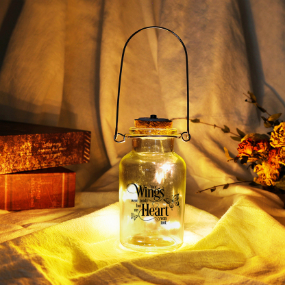 Butterfly Memorial Jar Night Light "Your Wings Were Ready But My Heart Was Not"-Jessemade AU