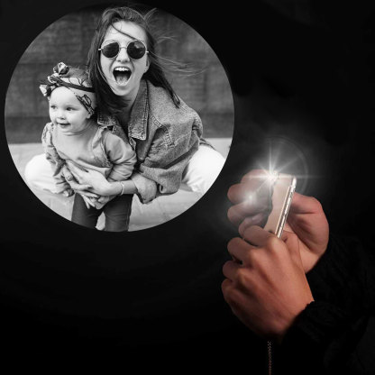 Personalised Projection Keychain Custom Photo Keyring Gift For Family/Friend/Couple-Jessemade AU