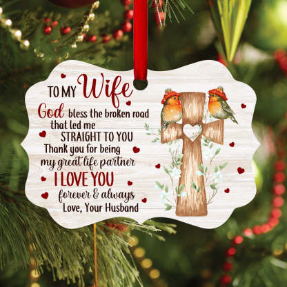 To My Wife Memorial Ornament " I Love You Forever And Always" Christmas Memorial Home Decor-Jessemade AU