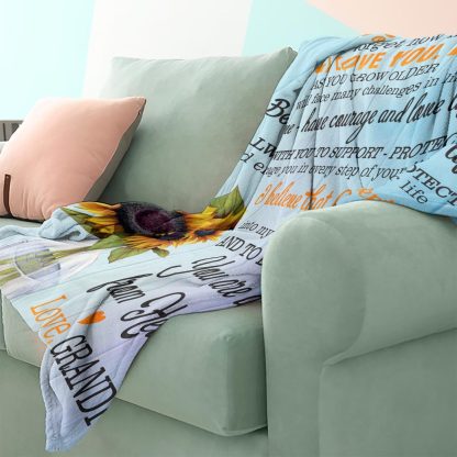 Grandpa To Granddaughter, Never Forget How Much I Love You, Flannel Blanket-Jessemade AU