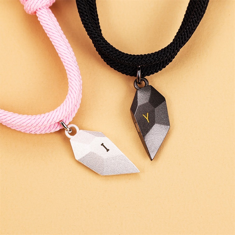 Personalised Couple Magnetic Bracelet Set Two Souls One Heart Love Matching Bracelet-Jessemade AU