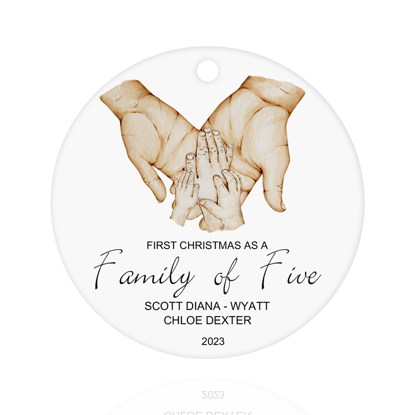 Personalised Christmas Tree Ornaments Wooden Palm Christmas Pendant Custom Text Gifts for Family Friends-Jessemade AU