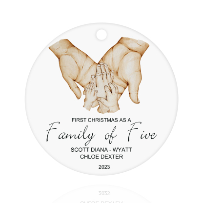 Personalised Christmas Tree Ornaments Wooden Palm Christmas Pendant Custom Text Gifts for Family Friends-Jessemade AU