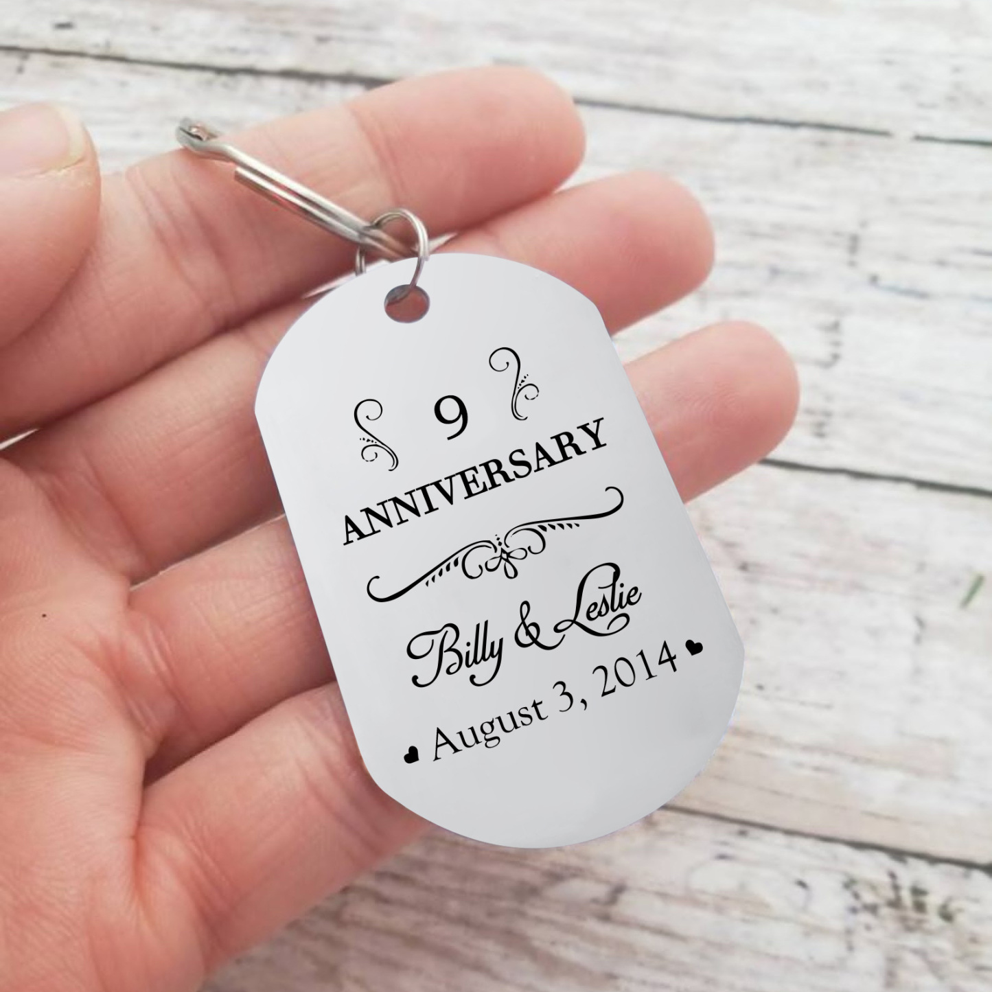 Personalised Photo Keychain for Couple Custom Date and Name Keychain Anniversary Gifts-Jessemade AU
