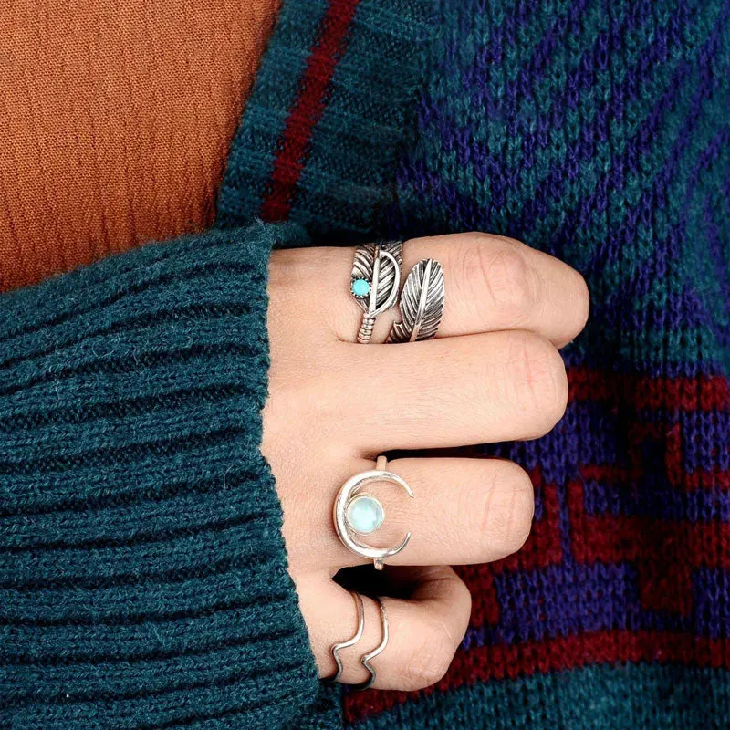 Memorial Feather Ring Open Ring Gift for Her - Your Guardian Angel Watching And Protecting From Above-Jessemade AU