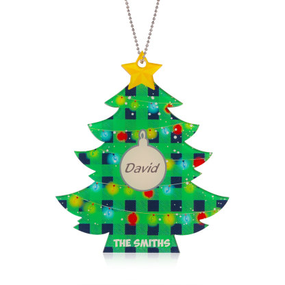 1 Name - Personalised Acrylic Christmas Tree Ornaments Customised Text & Name Xmas Pendant Gifts for Family Friends-Jessemade AU