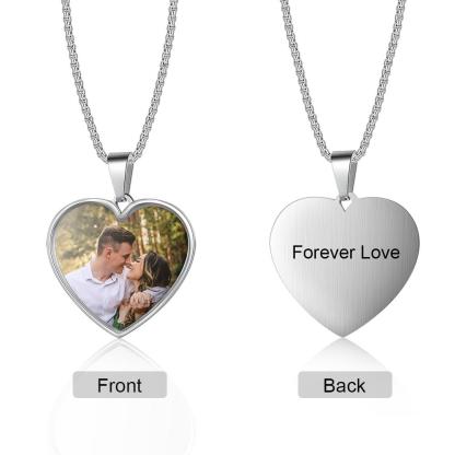 Personalised Heart Necklace Custom Photo Necklace Gifts For Her-Jessemade AU