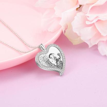 Personalised Heart Necklace Custom Photo Necklace Gifts For Her-Jessemade AU