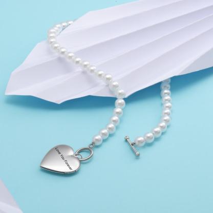 Personalised Heart Photo Locket Necklace Custom Photo Necklace Gifts For Her-Jessemade AU