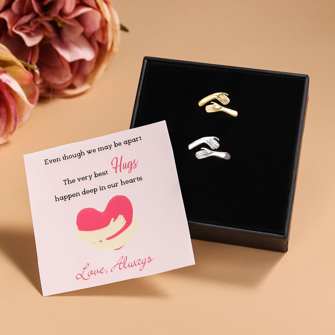 Valentine's Day Gift Hug Ring Couple Love Hugging Rings-Jessemade AU