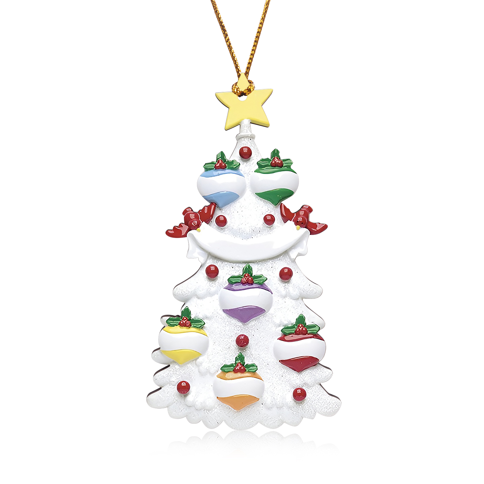 6 Names - Personalised Christmas Tree Ornament Customised Name & Text Wooden Hanging Ornaments Christmas Gift for Family-Jessemade AU