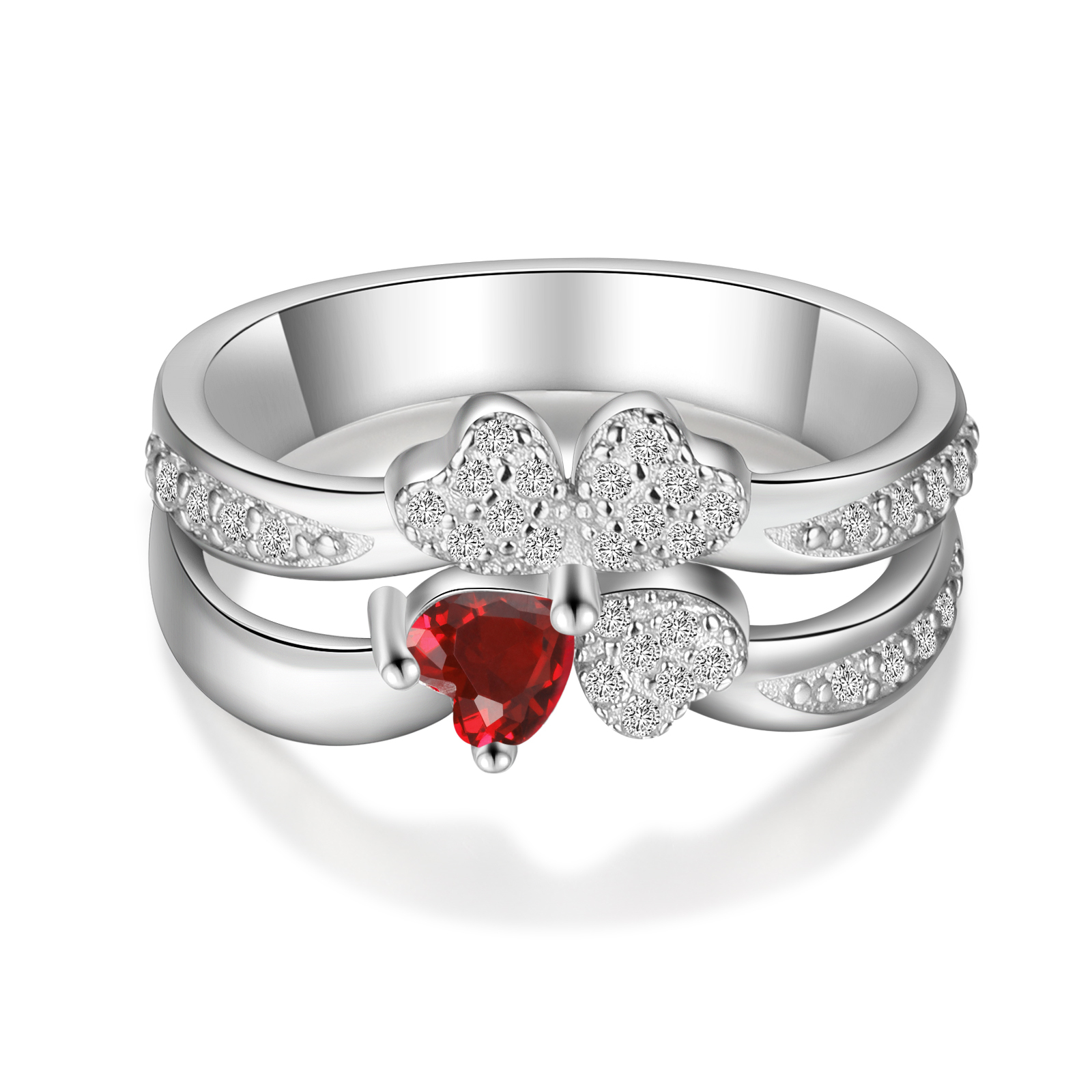 Personalised Ring With 1 Birthstone Engraved Names Ring Best Gift For Women-Jessemade AU