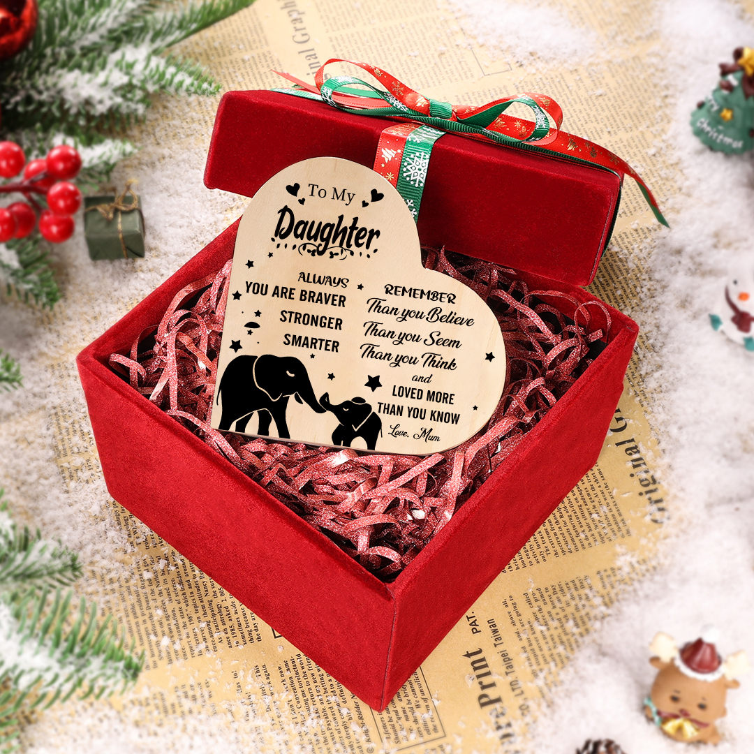 To My Daughter Wooden Heart Candle Holder "Loved More Than You Know"-Jessemade AU