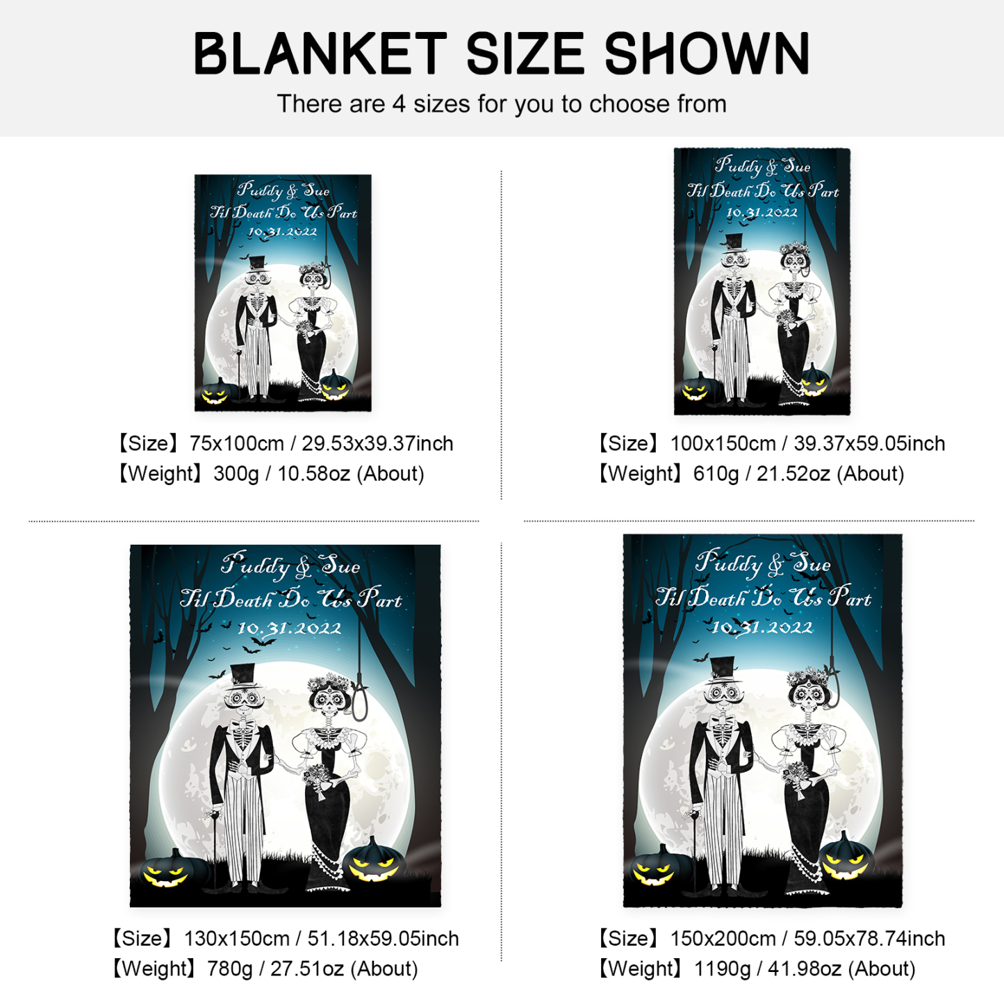 Personalised Couple Blanket Engrave Name Sweet Gift For Her Him-Jessemade AU